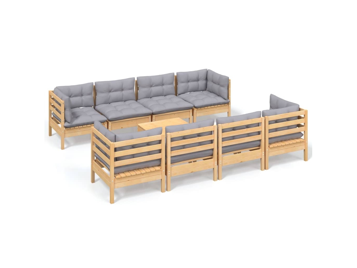 Garden Lounge Set, Garden Lounge Sets Vidaxl Cinzeto Madeira De Pinho (n/a)