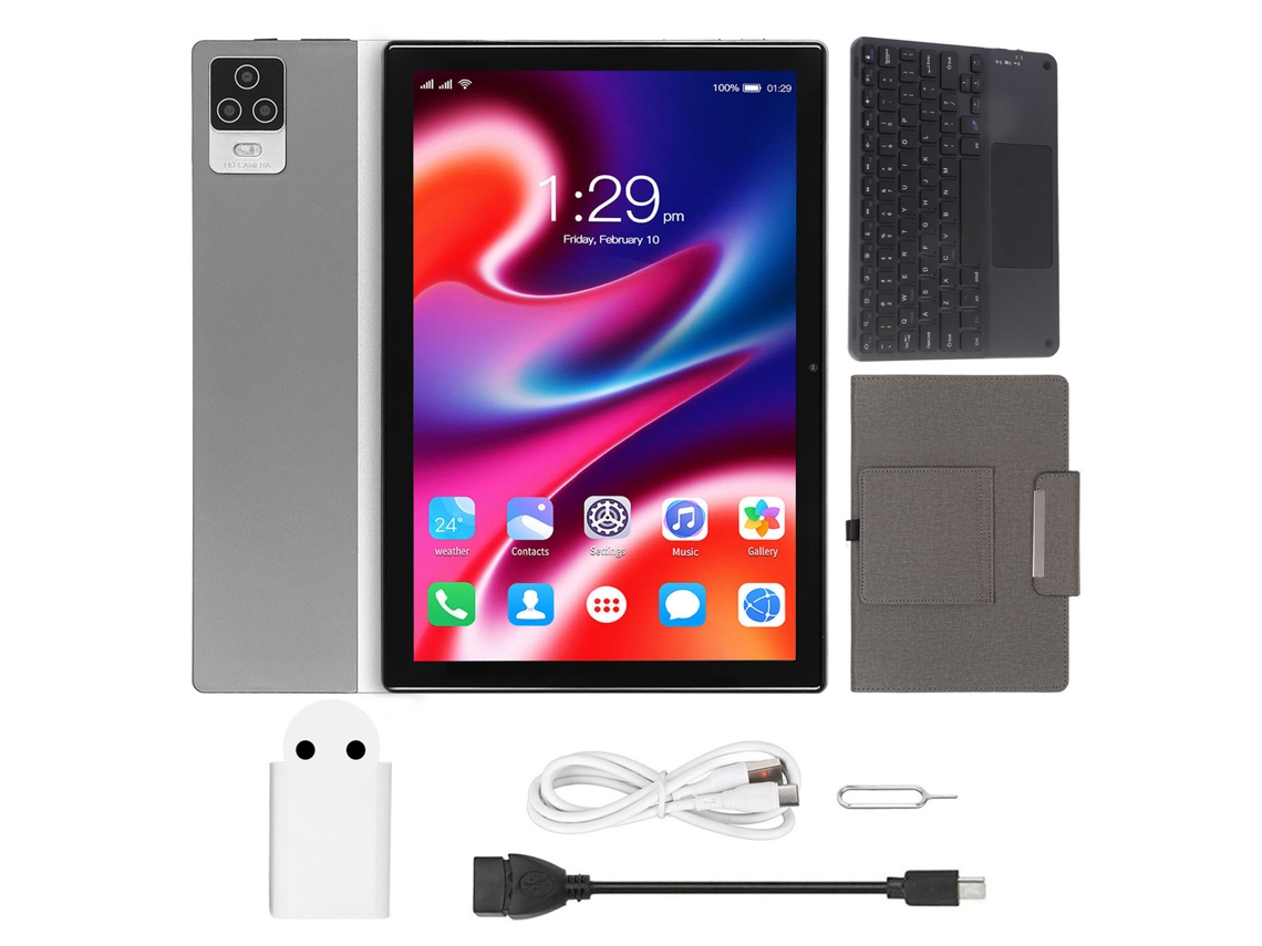 Tablet Android 12 De 10,1 Polegadas Fhd 2 Em 1 Com Teclado Other