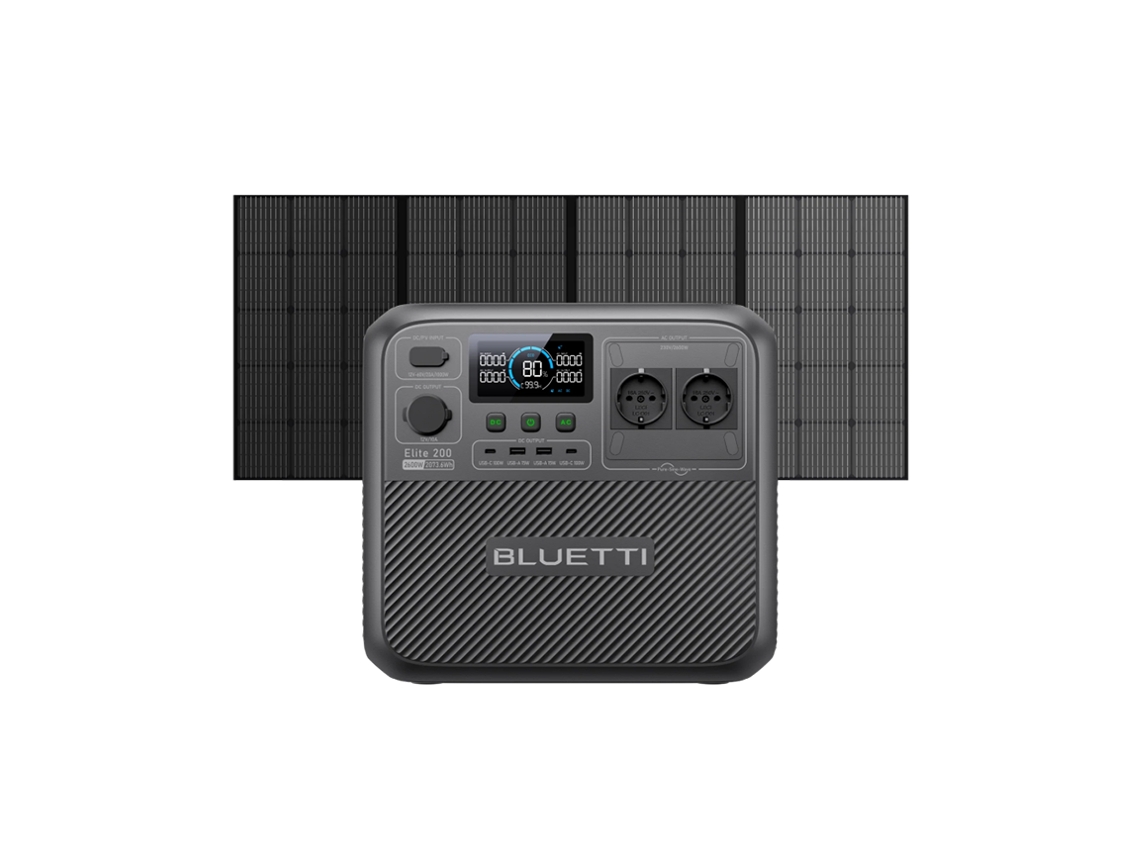Estação De Energia Portátil Bluetti Elite 200 V2 2600 W 2073,6 Wh Lifepo4 Bateria Gerador Solar Com 350 W Painel Solar Pv350