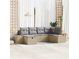 Vidaxl Conjunto De Sofás 6 Unid. Vime Pe
