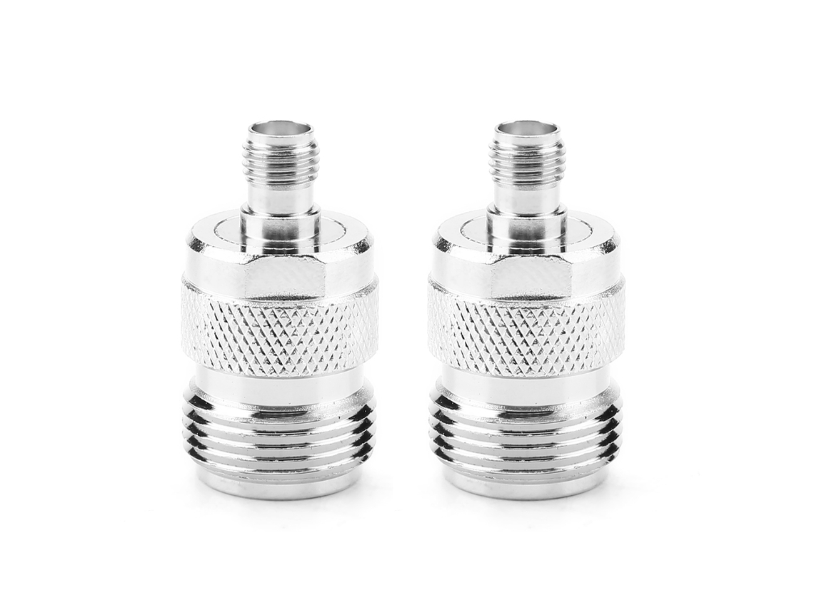 2 Peças Adaptador Rf N Fêmea Para Sma Fêmea Conector Coaxial Teste