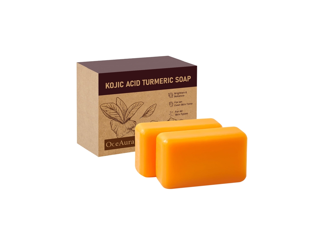 Sabonetes De Cúrcuma Com Propriedades Naturais - Conjunto