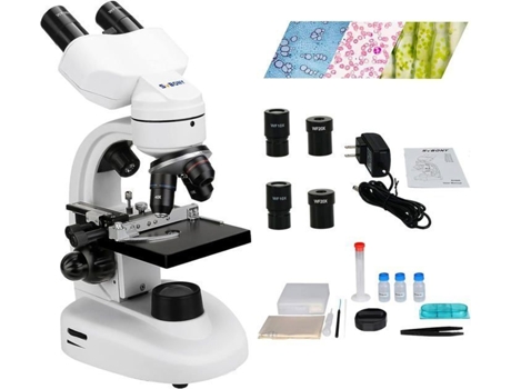 Microscópio Binocular Composto Svbony Sv605 80x 1600x, Microscópio De Cena Mecânico De Duas Camadas Kits, Para Adultos, Adolescentes