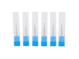 Conjunto de 6 brocas de aço tungstênio para unhas artísticas, broca para manicure com mandril elétrico de 1,4 mm.
