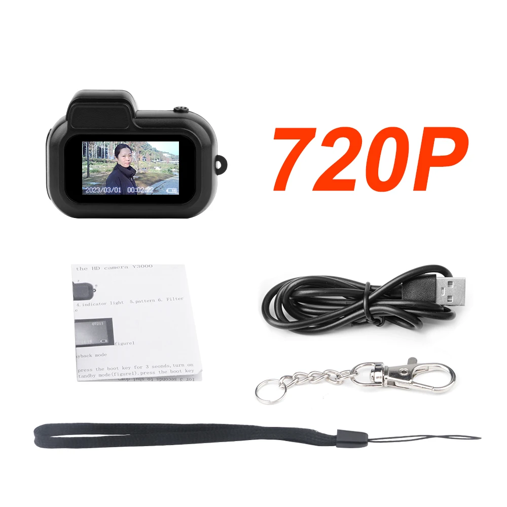 Mini Câmera com Tela, Hd 720p, Suporta Gravação de Vídeo MDUG (16 Gb)