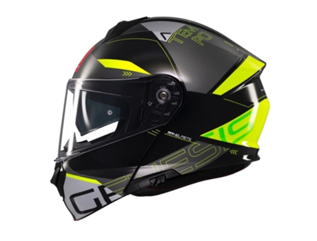 Capacete de motocicleta Mt Genesis Sv Atempo Capacete Preto/Amarelo Fluorescente Xs Preto/Amarelo Fluorescente Xs