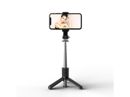 Bastão De Selfie Tripé Sem Fio Bluetooth Preto
