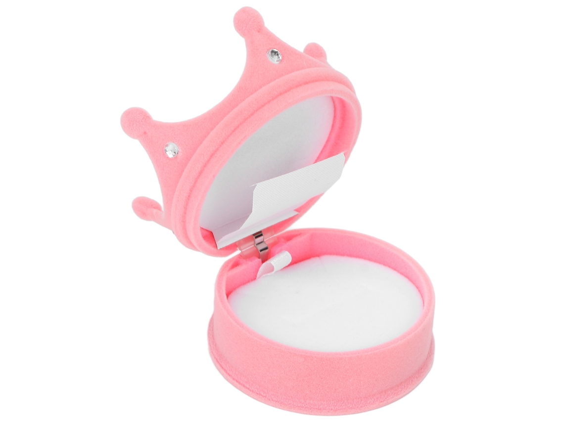 Caixa De Anéis Modelo Coroa Rosa