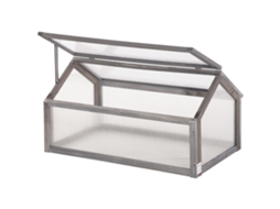 Miniestufa Madeira Policarbonato 90x52x49,5 Cm Ventilação Jardim Cinza