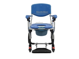 Cadeira De Banheiro Dobrável Para Camping, Design Multifuncional, Montagem Amigável, Azul