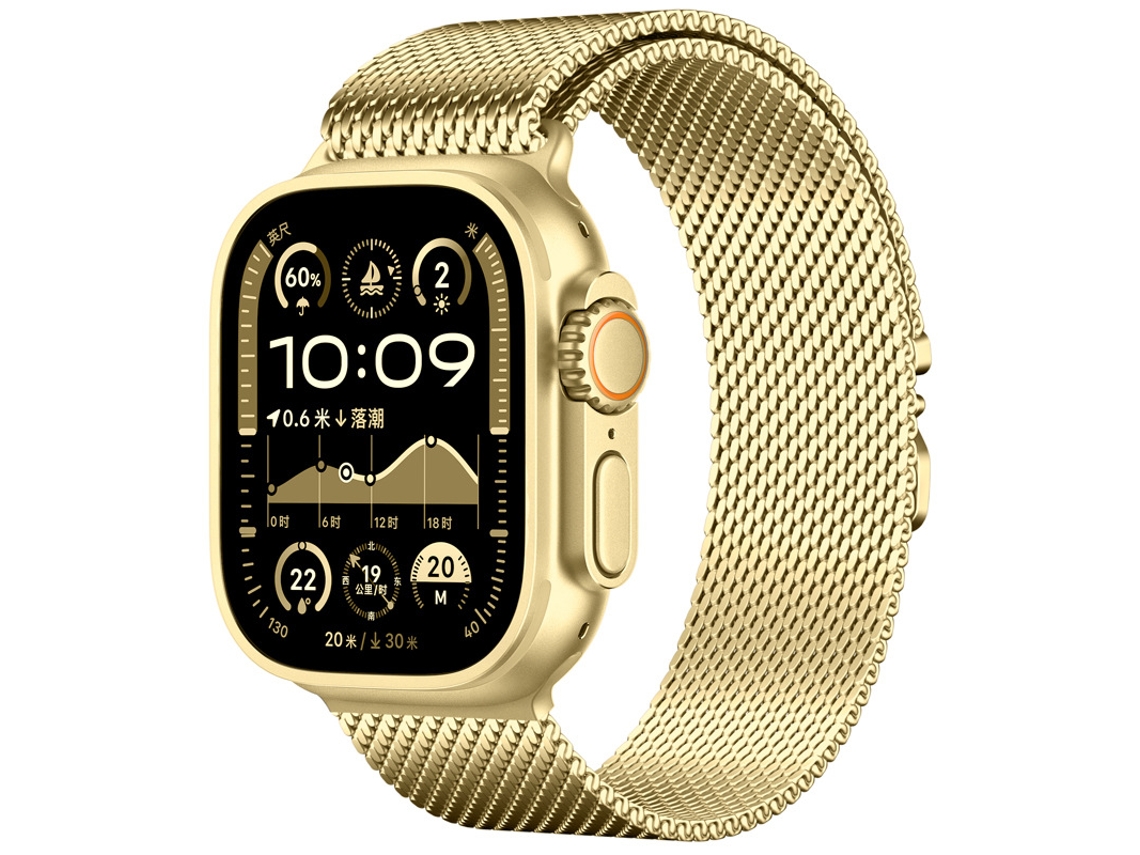 Bracelete Para Apple Watch 42/44/45/46/49mm Ouro Cuich