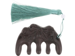 Pente De Massagem Portátil Antiestático De Sândalo Com Dentes Largos Para Cuidados Com Os Dentes.