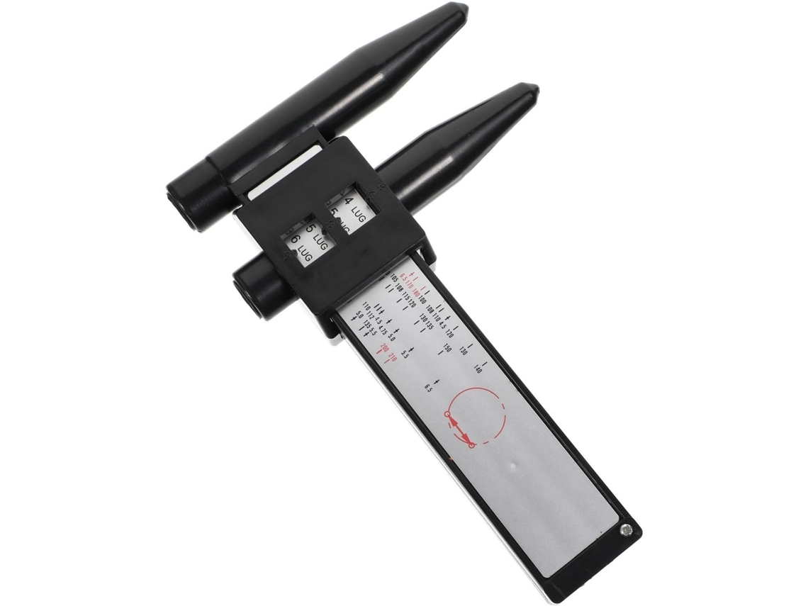 Medidor De Aro De Roda Leve Em Abs Preto - Resistente À Ferrugem