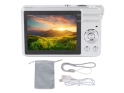 Câmera Digital 50mp 1080p Autofoco Antishake Tela Hd 2,8 Polegadas Compacta Pequena Para Estudantes Menina Menino Suporta Até 64gb Prata