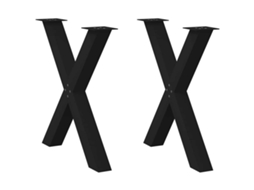 Dining Table Leg, Dining Table Legs Vidaxl Preto Aço (70 X (72-73) Cm (80 Mm))