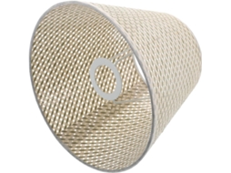 Abajur de Mesa Decorativo Artesanal em Rattan Bege Trançado, Ideal para Casa e Sala de Estar. SFUSHOS