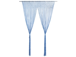 Curtain, Curtains Vidaxl Azul Algodão (n/a)
