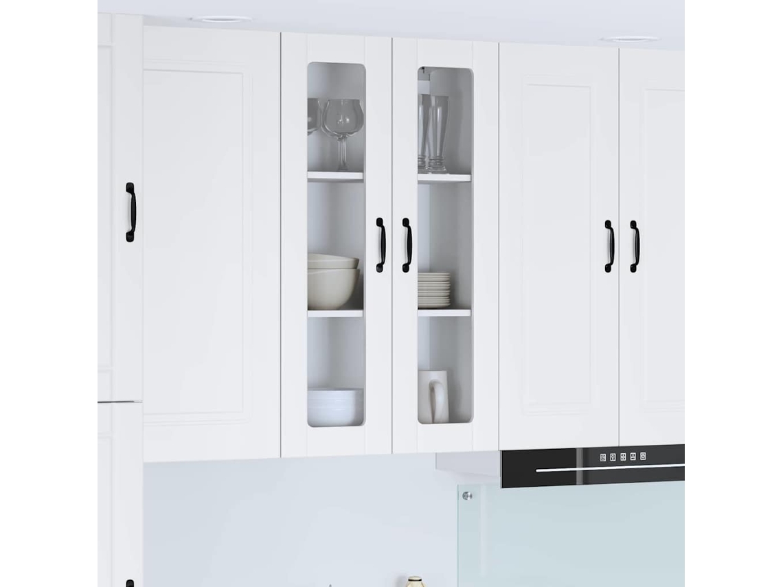 Vidaxl Armário De Vidro De Parede Lucca Branco 60 X 31 X 100 Cm