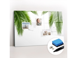 Quadro Magnético Folhas, Palmeira E Natureza Para O Corredor Espelharte (90x60 Cm)
