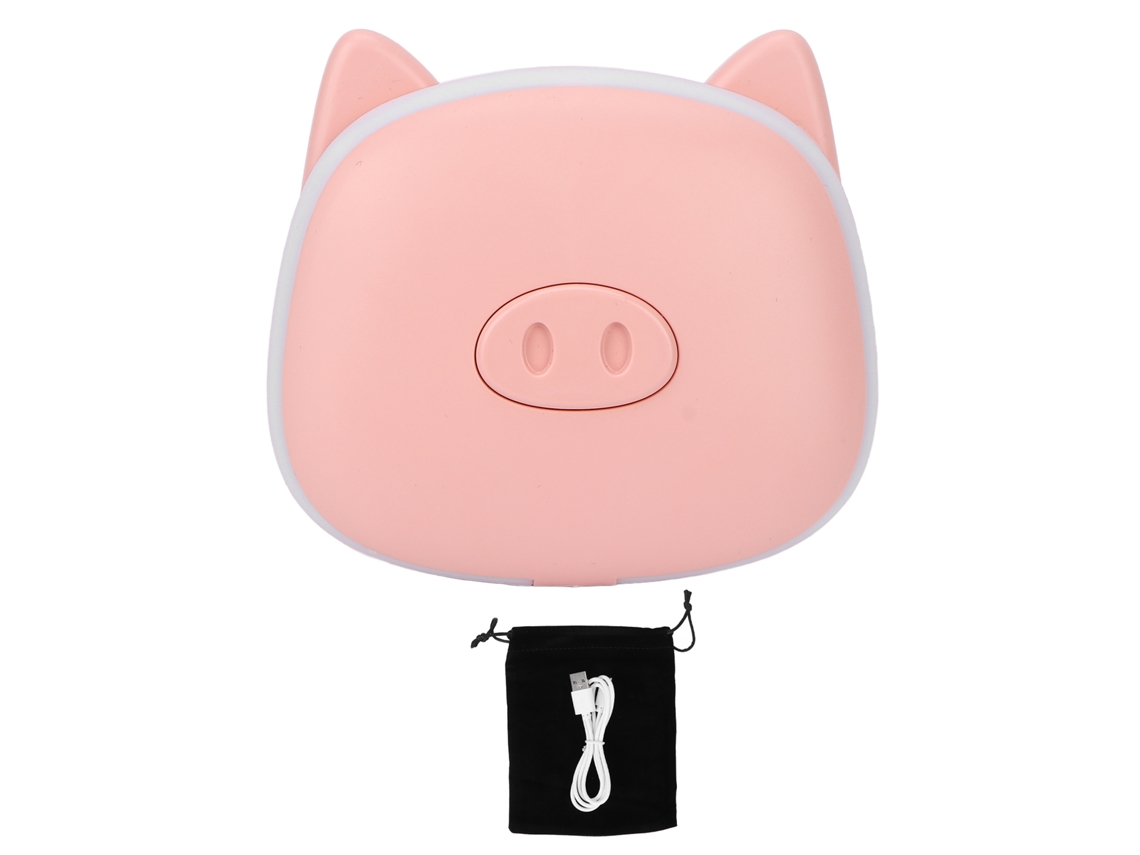 Calentador De Manos Usb Eléctrico Con Espejo De Bolsillo Y Luz