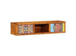 Wall-mounted Tv Cabinet, Wall-mounted Tv Cabinets Vidaxl Multicolor Madeira De Acácia