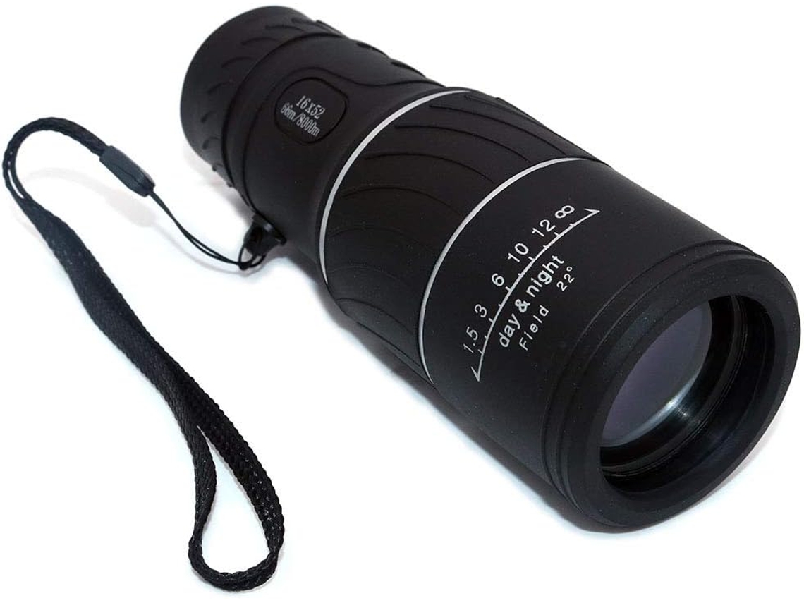 Telescópio Monocular 16x52, Telescópio Monocular de Alta Qualidade Óptica, Película Verde, Telescópio Portátil, Leve e À Prova D'água BRILVIBERA