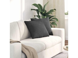 Vidaxl Travesseiros De Sofá 2 Pcs Cinza Escuro 45 X 45 Cm