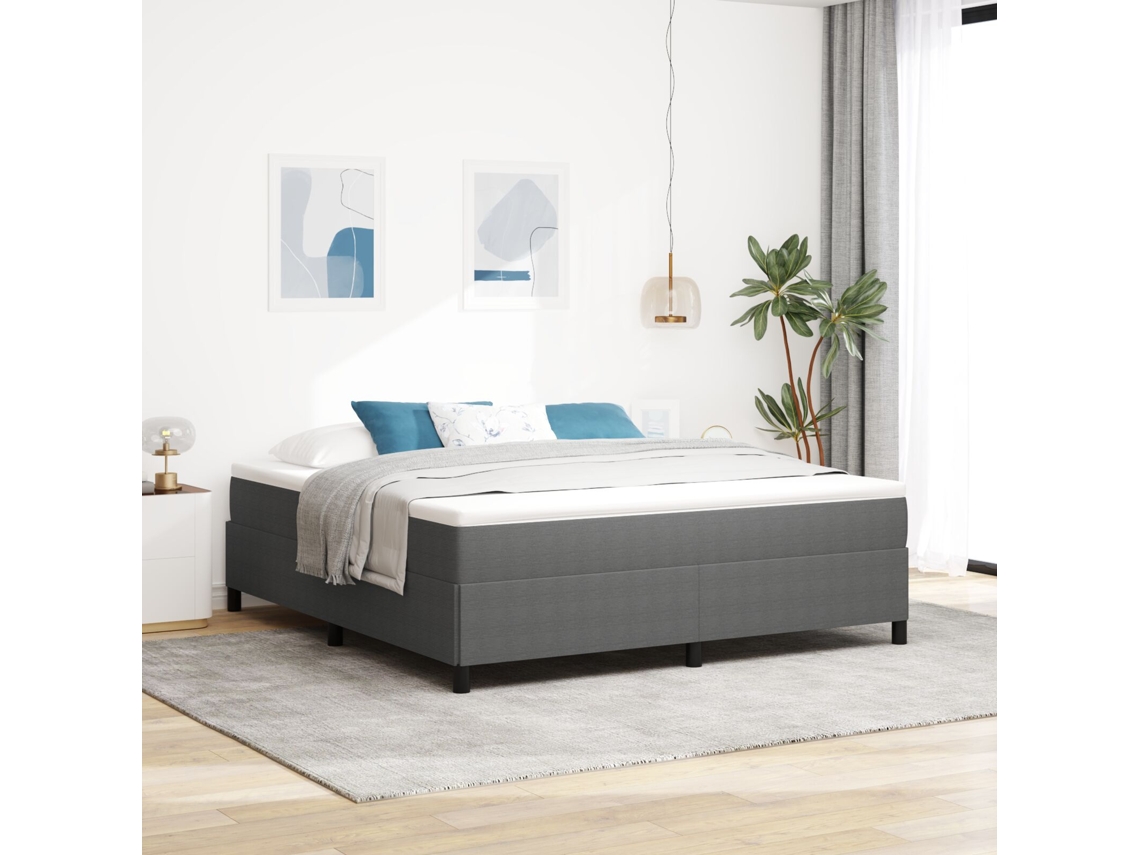 Cama Cinza Claro 180x200 Cm Tecido Corduroy