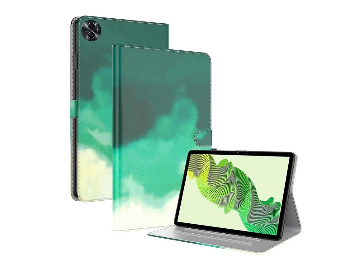 Capa De Couro Com Estampa Aquarela Para Tablet Realme Pad 2