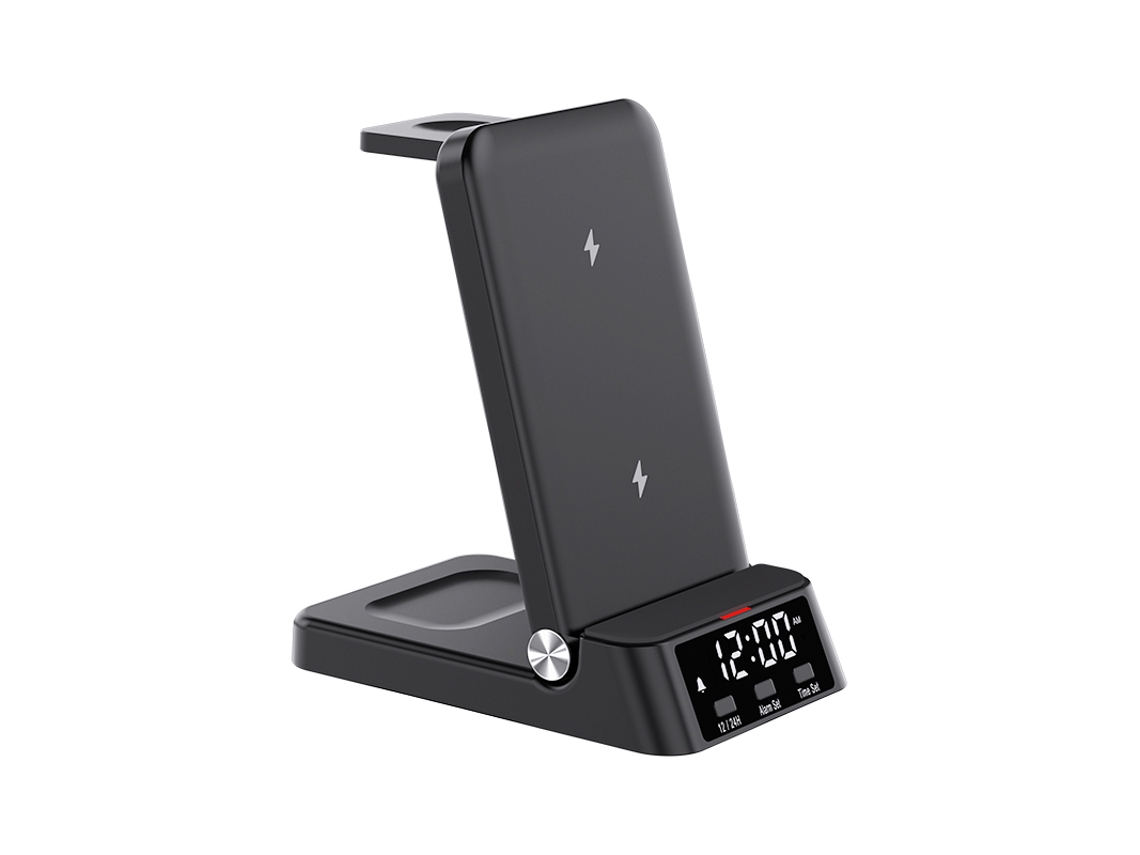 Base de Carga Inalámbrica Magnética 4 em 1 com Reloj 15W para iPhone e Samsung | S/MARCA