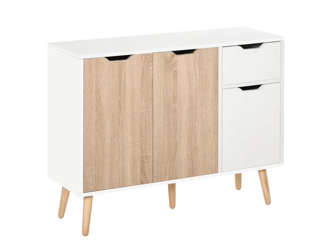 Aparador de design escandinavo com 2 armários, CHEZMOI