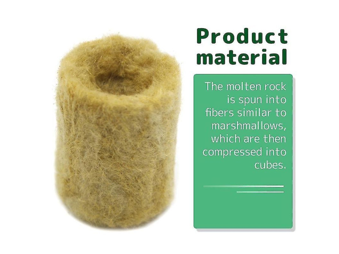 Sustrato de cultivo sem solo Fasst, lã de pedra cilíndrica, 27x20mm, para hidroponia