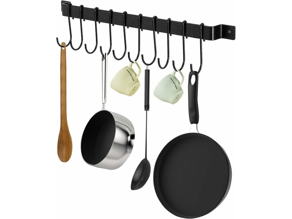 Suporte Para Utensílios De Cozinha Com Ganchos, Organizador De Utensílios Cozinha Suspenso, Suporte Para Tampa De Utensílios Cozinha Com 10 Ganchos