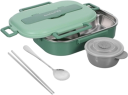 Lancheira Bento Gadpiparty Em Aço Inoxidável Com 4 Compartimentos, Capacidade De 1500ml E Tampa À Prova Vazamentos