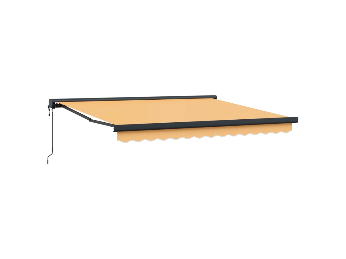 Vidaxl Toldo Areia 400 × 300 Cm Poliéster E Alumínio