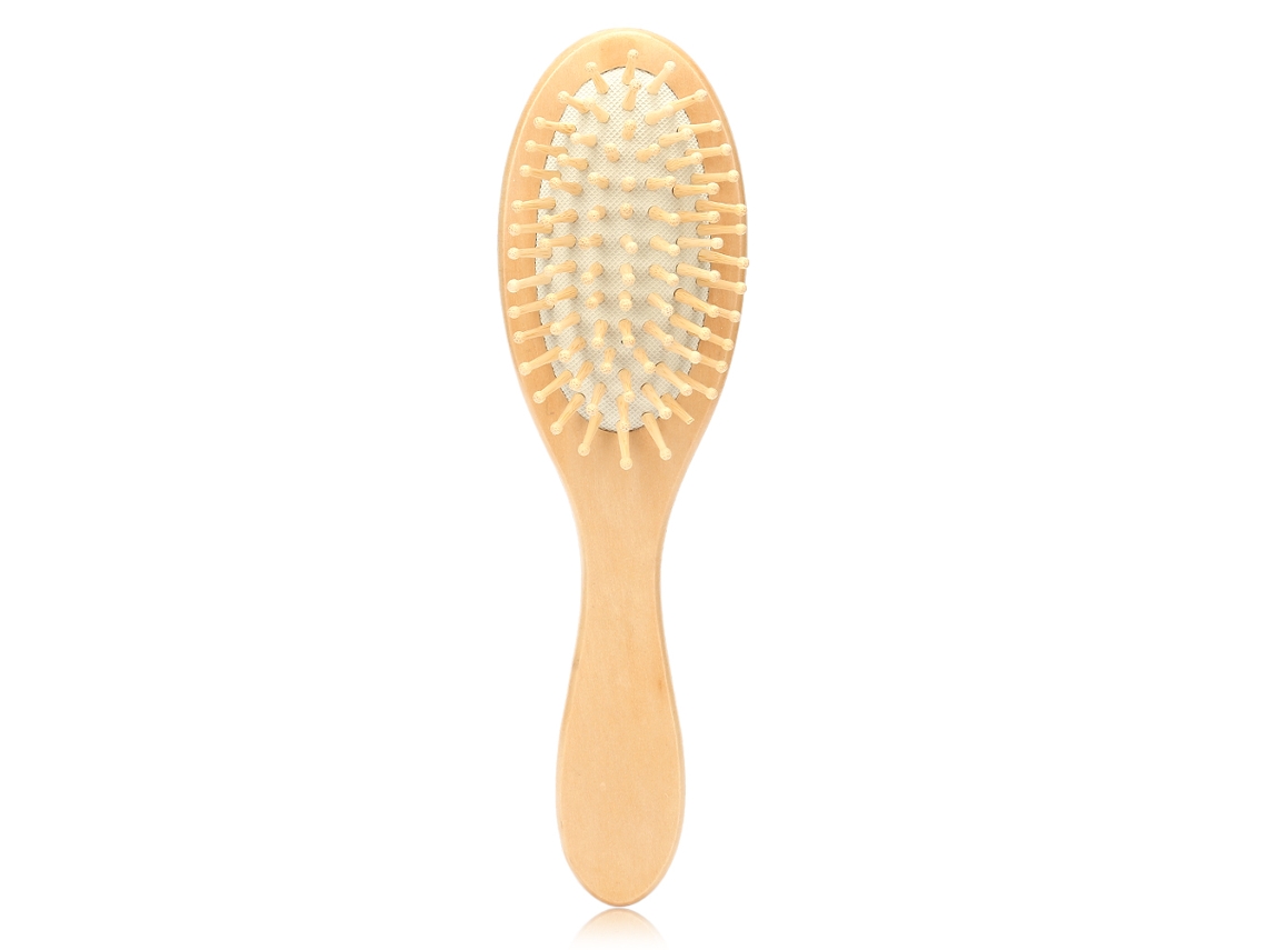 2026 peine de Madeira Antiestático Paddle Cepillo de Cabelo para Cuidado do Couro Cabeludo e Massagem Saudável (branco)