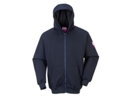 Moletom Modaflame Retardante De Chamas Com Capuz E Zíper Frontal Azul Marinho / Xl
