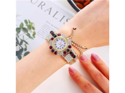 Relógio De Pulso Feminino, Relógio De Quartzo, Relógio Com Personalidade E Estilo Arrojado Com Pingente De Diamantes.