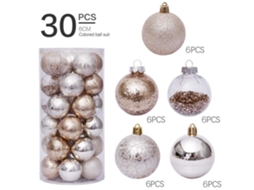 30 Enfeites de Bolas Natal, para Árvore, Ergonômico, Uso Diário STELASPLEN