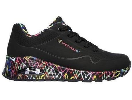 Ténis SKECHERS Uno Loving Love Material sintético Mulher (38 - Preto)