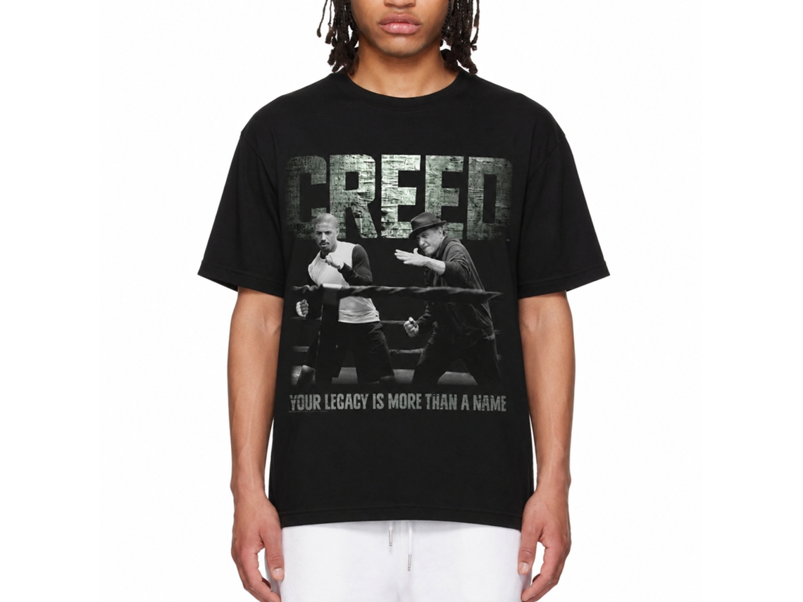 Rockinstone Rocky Movie Embrace The Legacy Black Adult T-shirt Size:xxxl