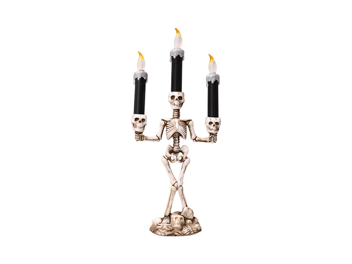 Lâmpada Elétrica Velas Crânio Halloween