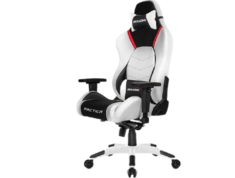 Cadeira Gaming AKRACING Master Premium Artica (Até 150 kg - Elevador a gás Classe 4 - Preto e Branco)
