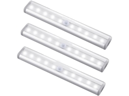 Sensor de Movimento Nova Line com lâmpada sem fio para armário 10 LEDs 3 pacotes | S/MARCA
