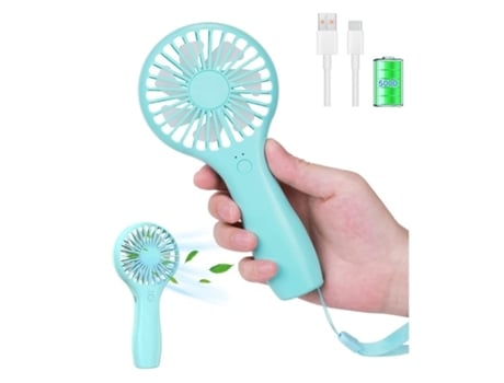 Mini Ventilador Portátil 5000mah Bateria Recarregável 2 Velocidades Ventilador Portátil Pessoal Usb Ventilador Elétrico De Bolsa Gusshious Mdug