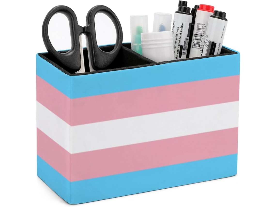 Decktt Porta Canetas Em Couro Syntético Lgbt, Organizador de Mesa, Organizador de Computador, Organizador