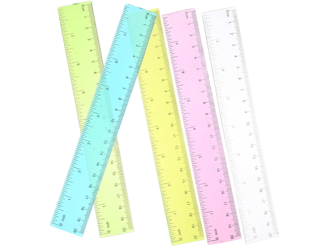 Régua flexível de plástico Angooily de 30 cm, ferramenta de design e medição para materiais escolares, pacote com 1 unidade.