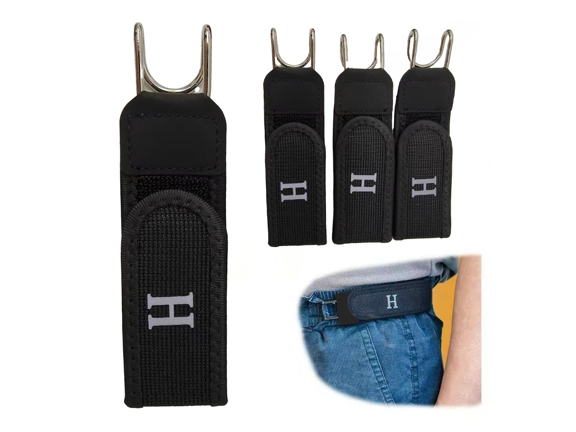 Fivela de Cinto Ajustável e Elástica, 4 Unidades para Calças Jeans, Uso Diário e Casual STELASPLEN