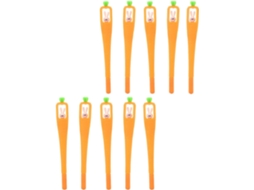 Conjunto De 10 Canetas Tinta Gel Com Estampa Cenoura, Ponta 0,5 Mm,