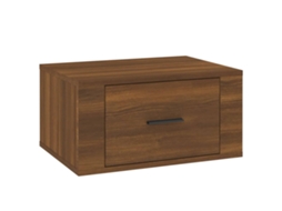 Wall-mounted Bedside Cabinet, Wall-mounted Bedside Cabinets Vidaxl Marrom Madeira Processada (n/a)